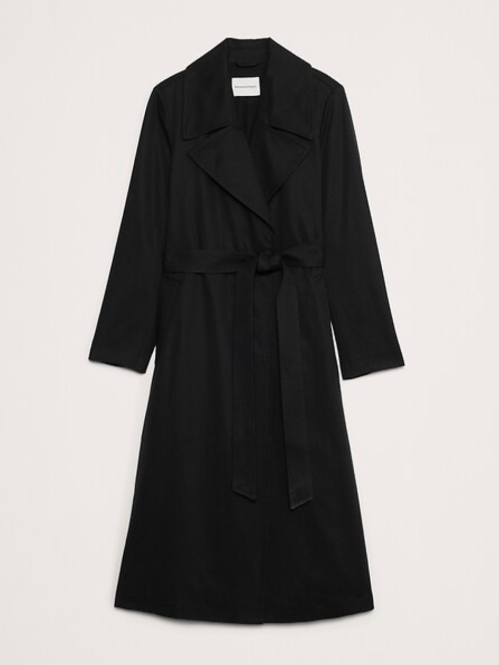 Banana Republic Black Maxi Belted Trench Coat